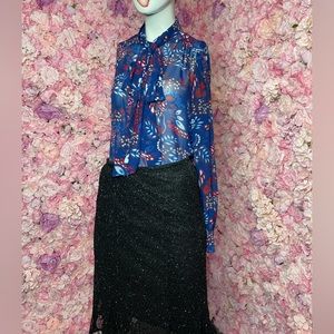 Vintage Sequin Skirt Privilege Small Party Holiday